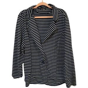 Striped Sweater Blazer - Size 3X - Perfect for Layering!